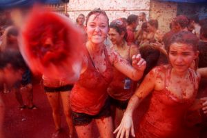 La Tomatina in Valencia, Spain